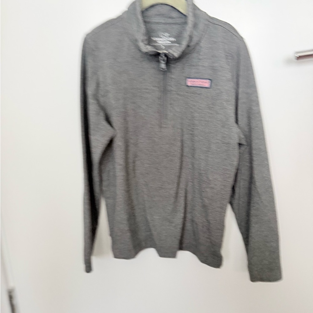 Vineyard Vines Charcoal Zip-Up Sweater